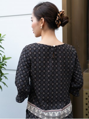 Bộ trung niên tay lỡ Hoa chân Size XL