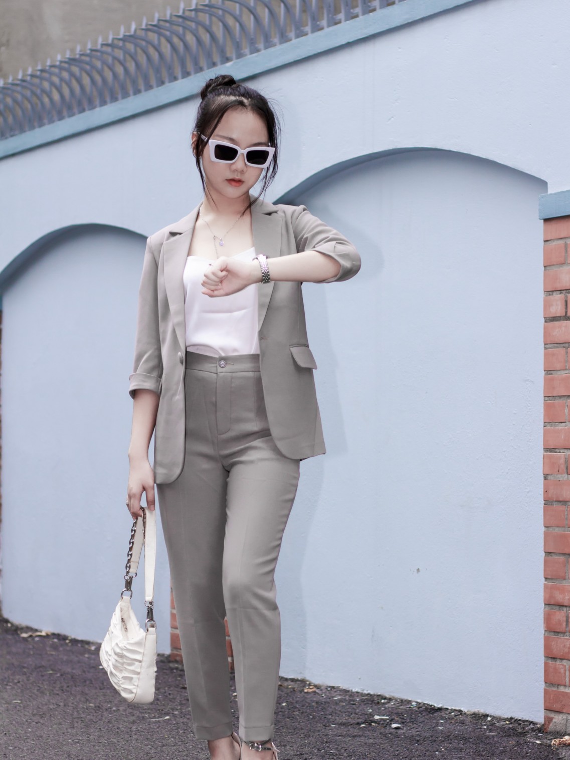 Áo vest blazer nữ dáng suông có size đến 85kg phong cách Hàn Quốc  Tặng  chip ren nữgiao màu bất kỳ Mã SP11  MixASale