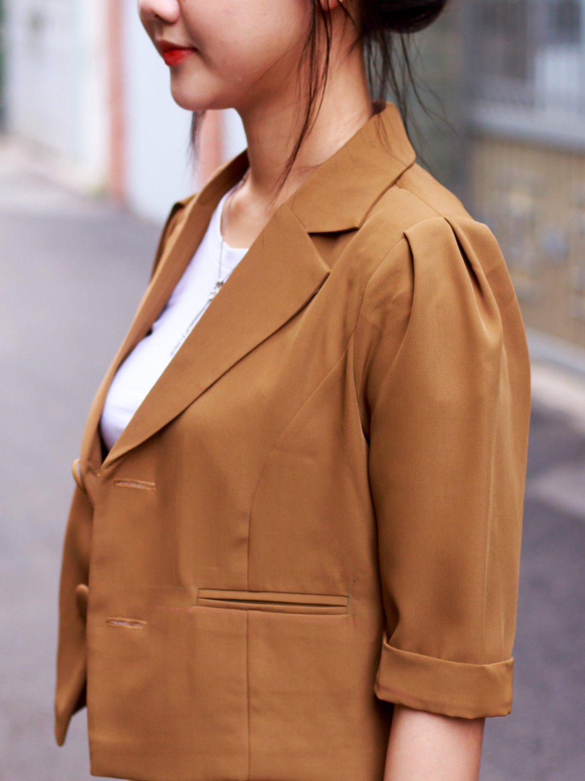 Áo vest chất liệu dạ họa tiết kẻ sọc đặc biệt dáng suông FAV9864 - PANTIO - Áo  vest, blazer nữ | ThờiTrangNữ.vn
