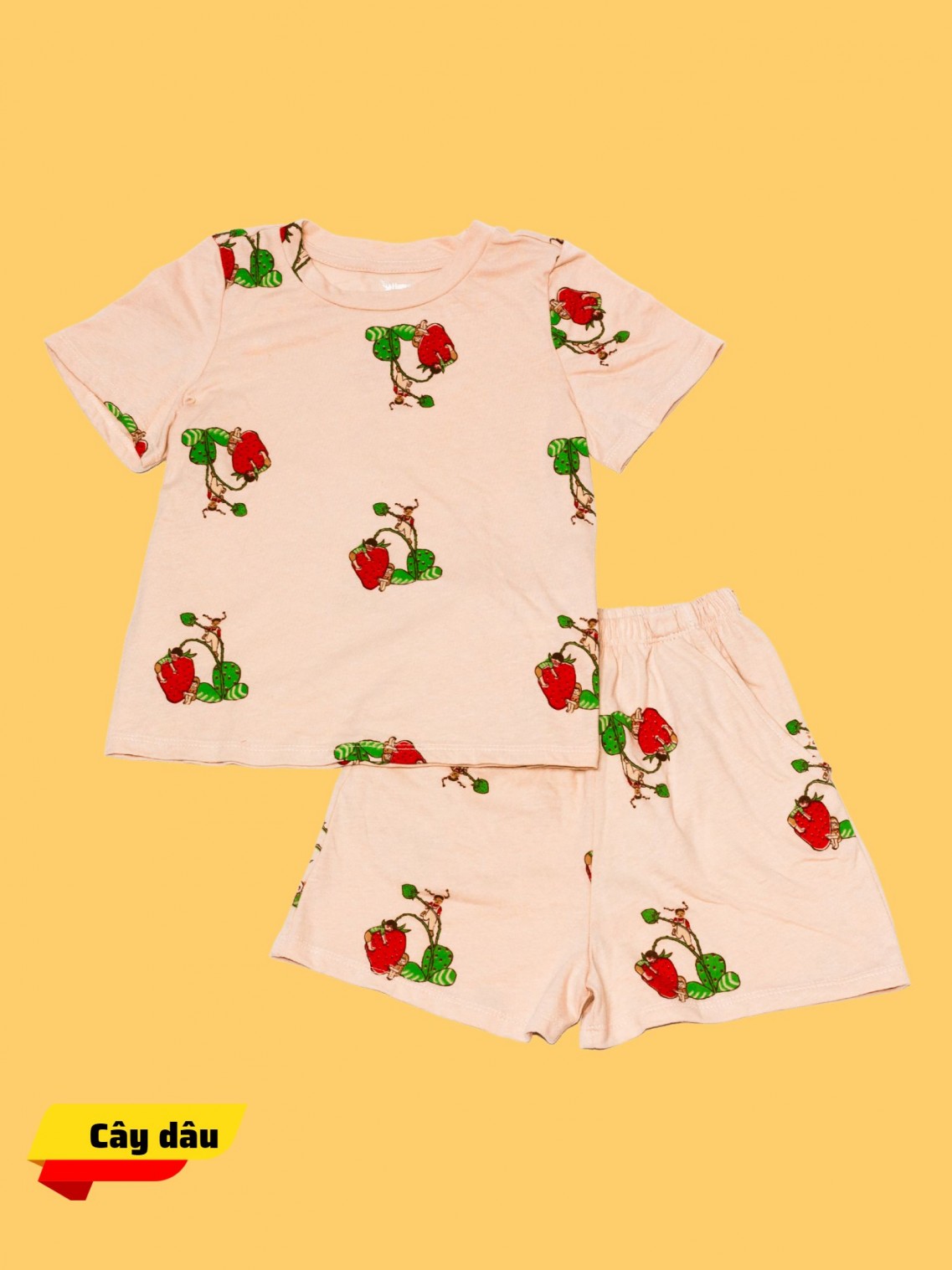 Bộ đồ trẻ em cây dâu Size 90 Bộ đồ trẻ em cây dâu Size 90