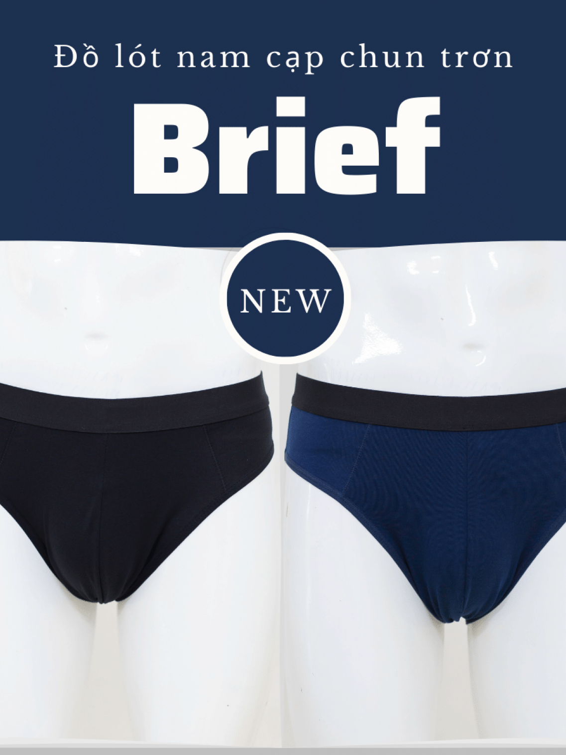 Quần lót nam Brief Cotton Đen XL Quần lót nam Brief Cotton Đen XL