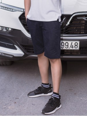 Quần short khaki dáng dài Tím than 32