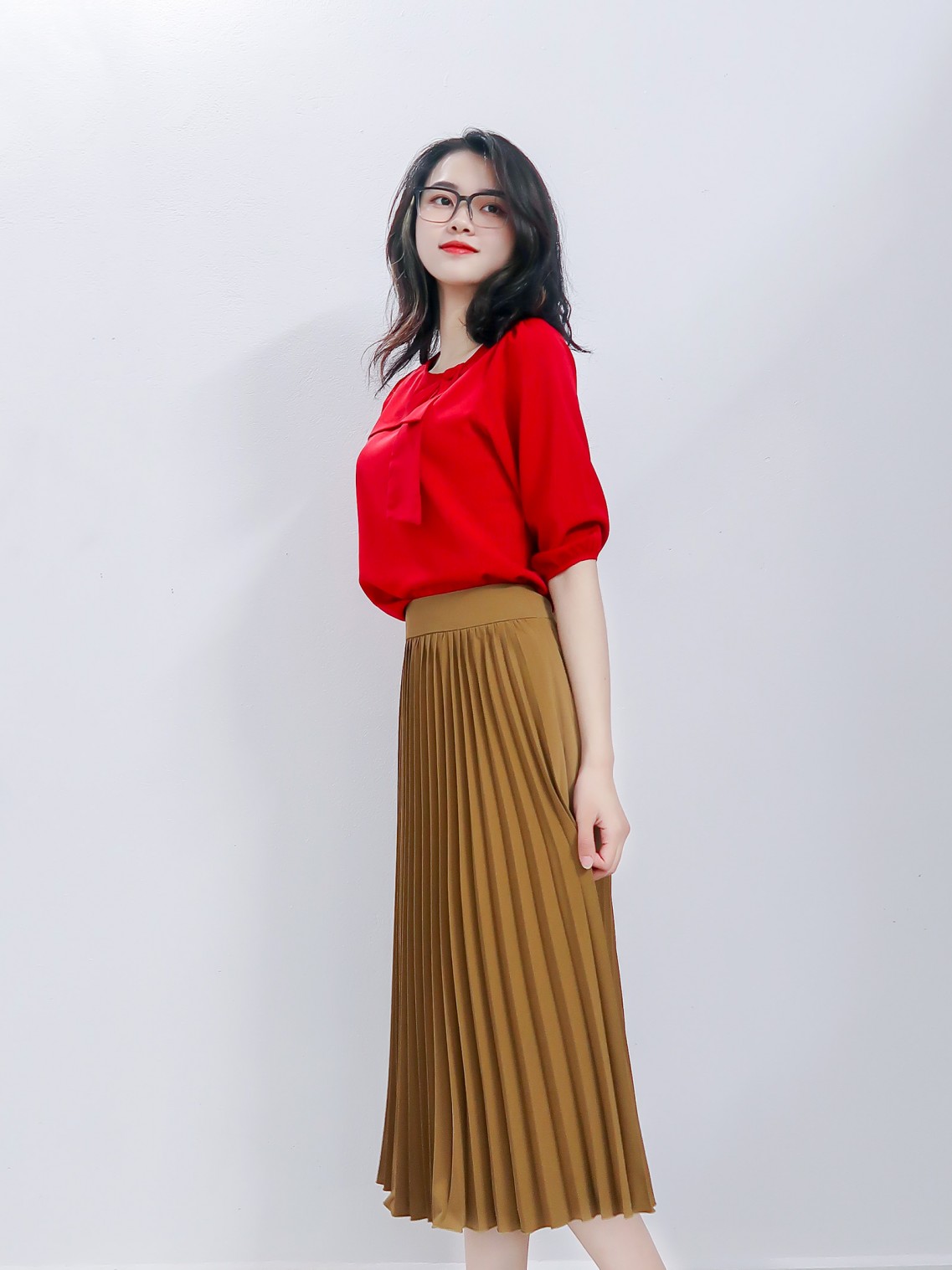Chân Váy dài/xòe Nhật 2022 - 9Plus/ Chân váy đỏ vàng | Shopee Việt Nam