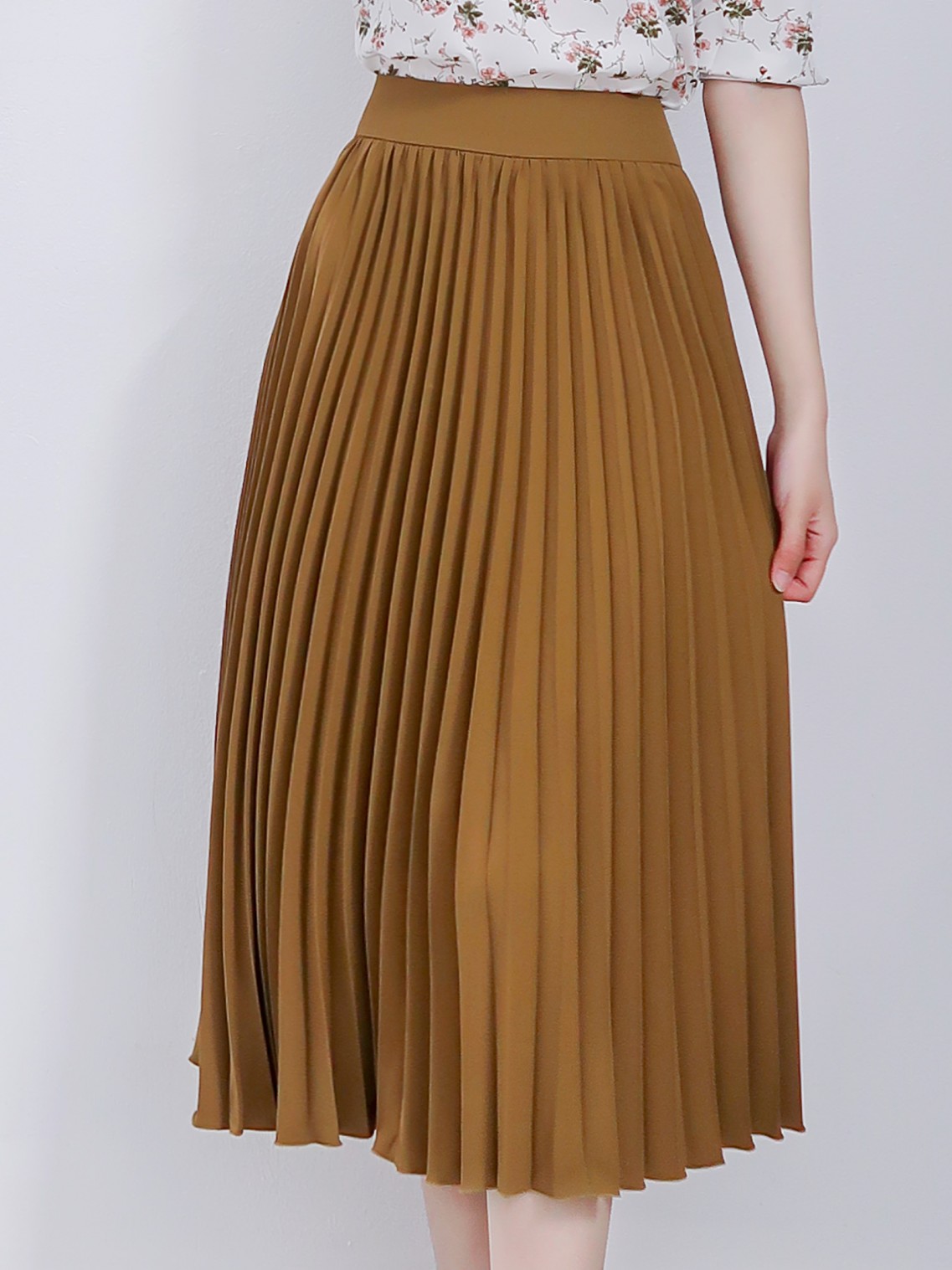 Chân váy Xếp ly Vàng bò XL