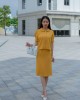 Set váy cổ tròn Vàng XL
