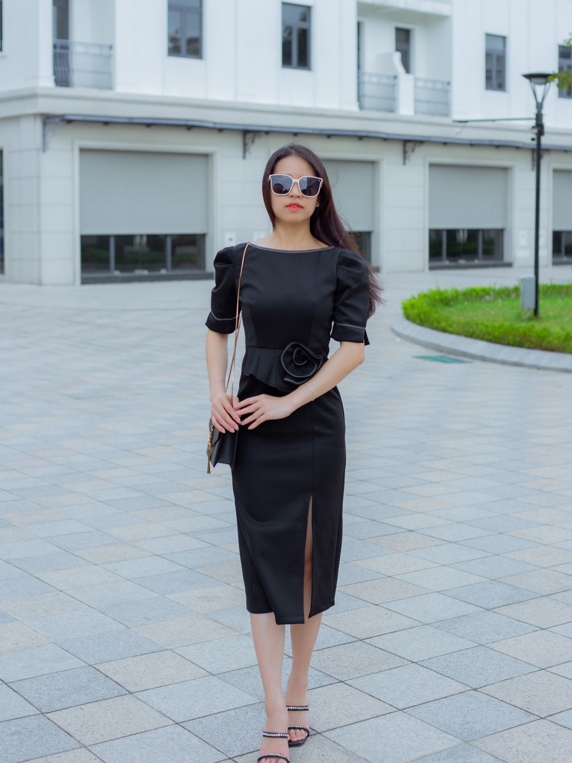 Váy peplum Body Đen L