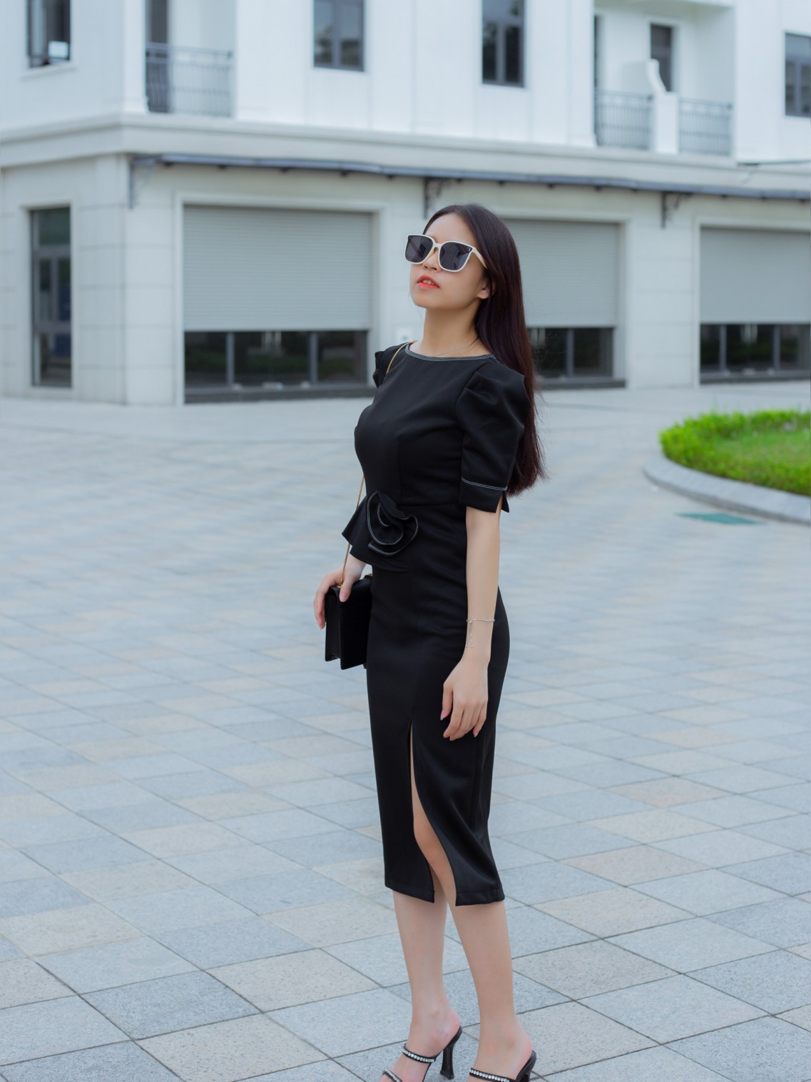 Váy peplum Body Đen M