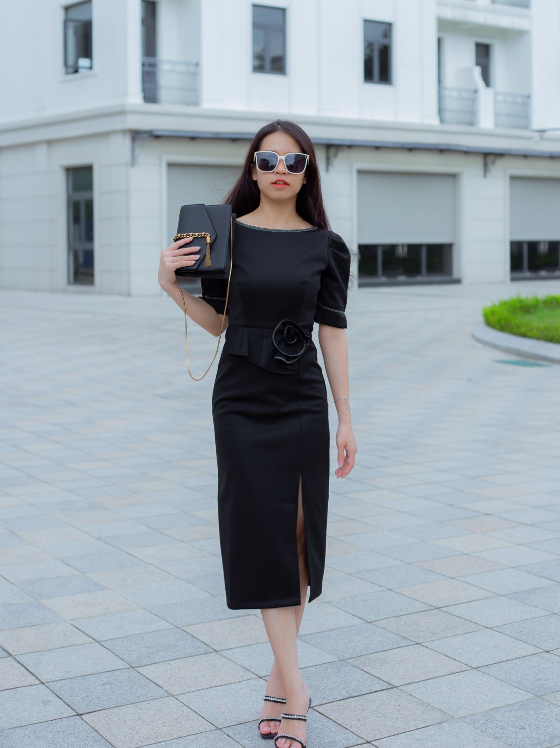 Váy peplum Body Đen M