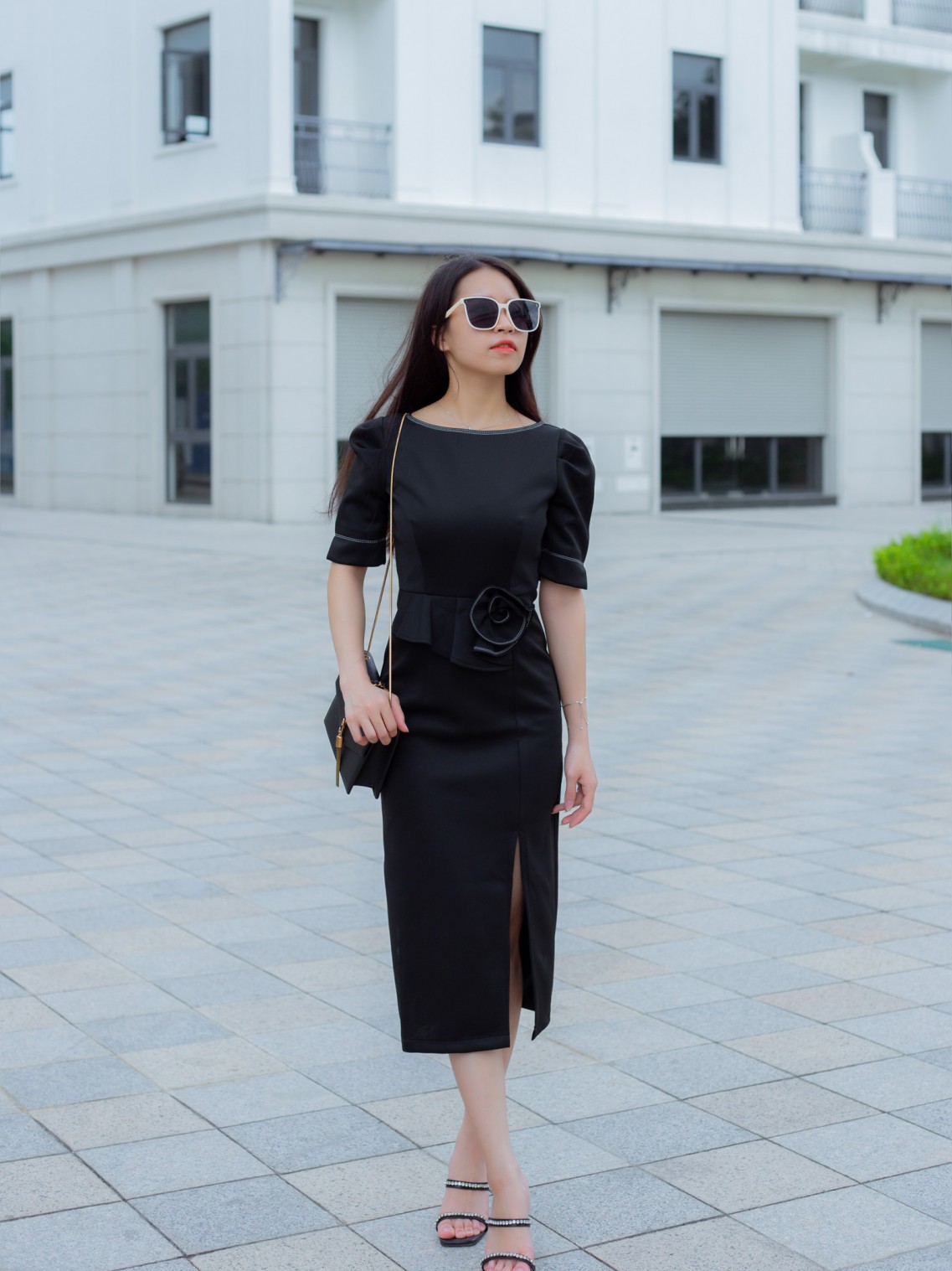 Váy peplum Body Đen M