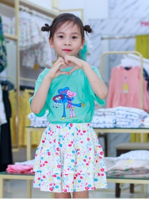 Quần váy xòe Hoa đỏ 120